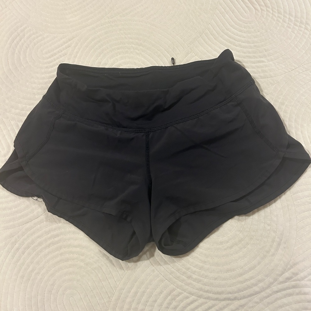 Lululemon Athletica Black Speed-Up Athletic Shorts